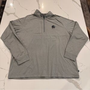Cutter & Buck Gray 1/4 Zip Lightweight Pullover Shirt Mens XL Long Sleeve Golf